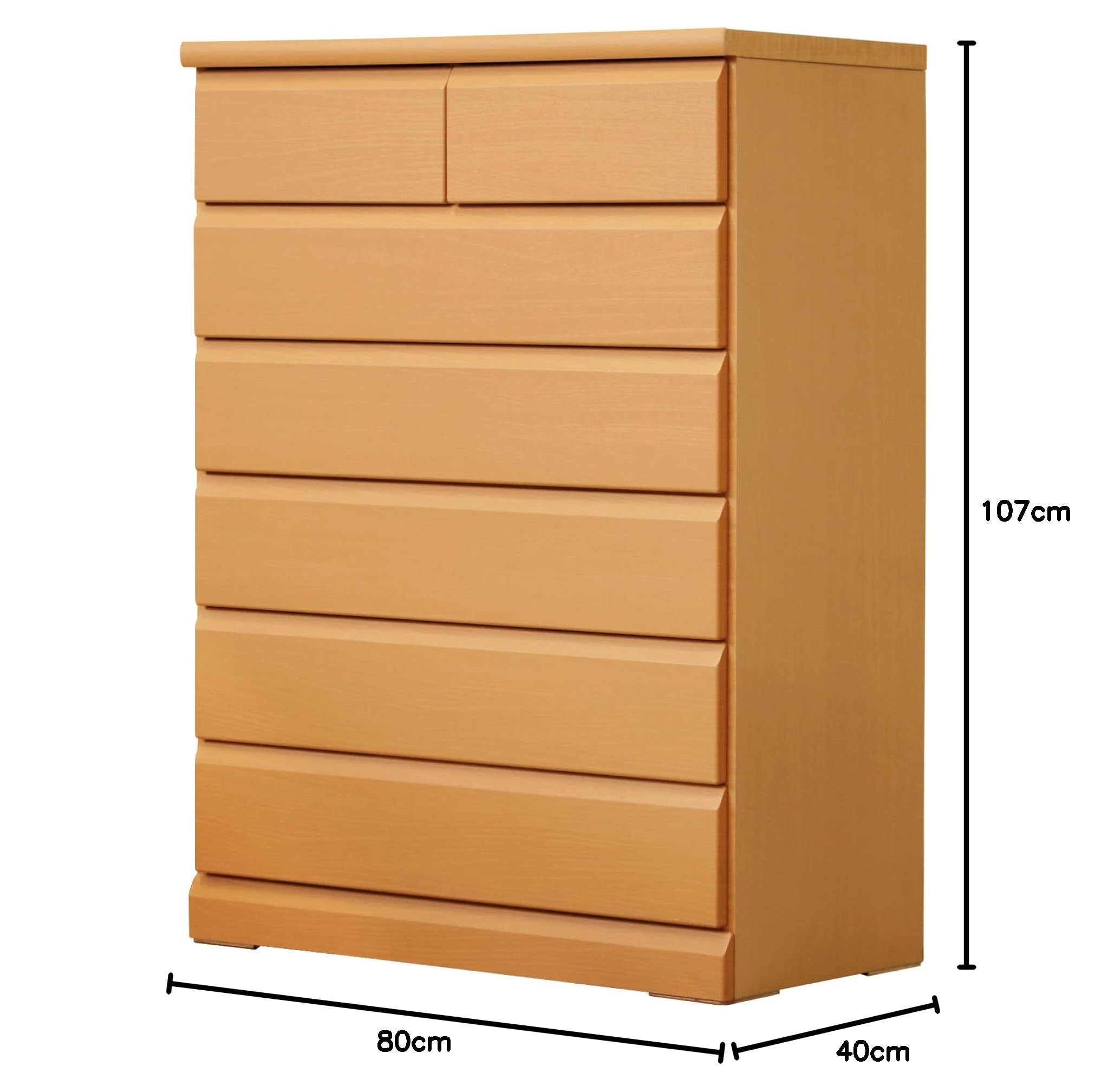 整理タンス　ハイチェスト　和洋タンス　ナチュラル Amazon｜Gamadas シュート たんす 幅80cm 6段 木製 ハイチェスト 日本